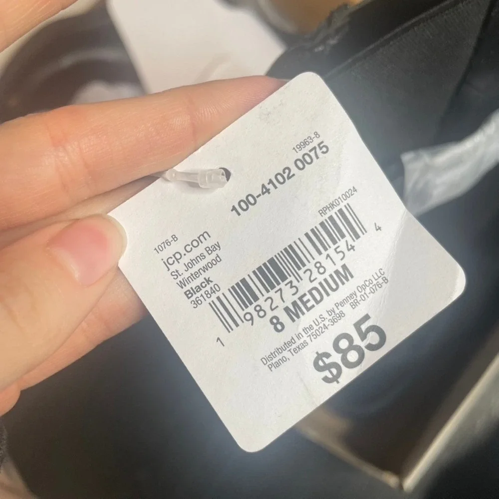 St Johns Bay SJB Winterwood Black Tall Boots‎ Women's Size 8 M